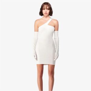 Revolve Miscreants Claudia Scuba One Shoulder Bodycon Mini Dress US 4